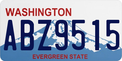WA license plate ABZ9515