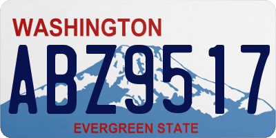 WA license plate ABZ9517