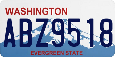 WA license plate ABZ9518