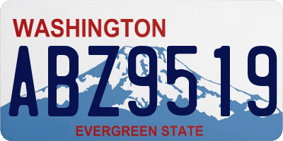 WA license plate ABZ9519