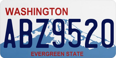 WA license plate ABZ9520