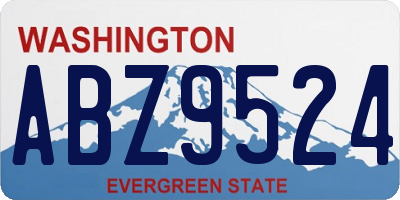 WA license plate ABZ9524