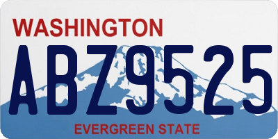 WA license plate ABZ9525