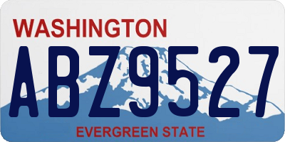 WA license plate ABZ9527