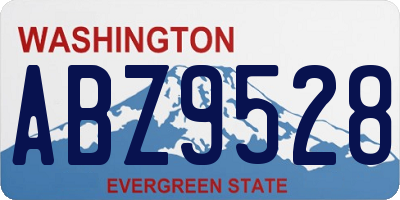 WA license plate ABZ9528
