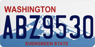 WA license plate ABZ9530