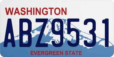 WA license plate ABZ9531