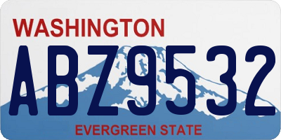 WA license plate ABZ9532
