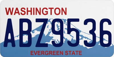 WA license plate ABZ9536