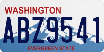 WA license plate ABZ9541