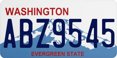 WA license plate ABZ9545