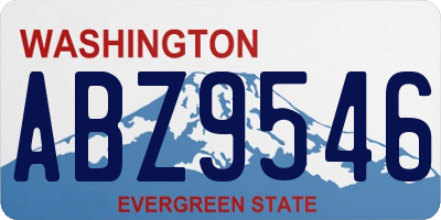 WA license plate ABZ9546