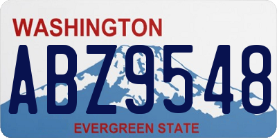 WA license plate ABZ9548