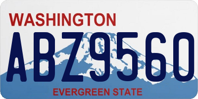 WA license plate ABZ9560