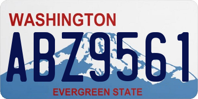 WA license plate ABZ9561