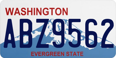 WA license plate ABZ9562