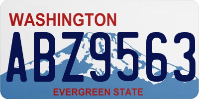 WA license plate ABZ9563