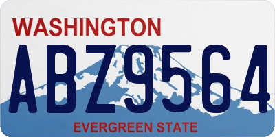 WA license plate ABZ9564