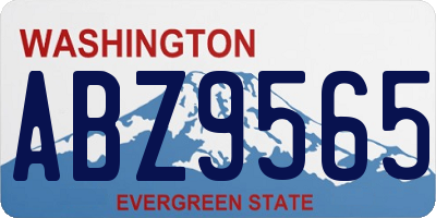 WA license plate ABZ9565