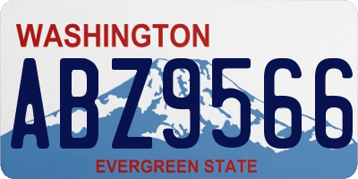 WA license plate ABZ9566
