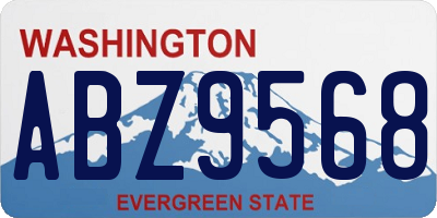 WA license plate ABZ9568