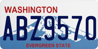 WA license plate ABZ9570