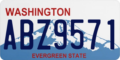 WA license plate ABZ9571