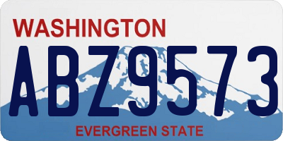 WA license plate ABZ9573