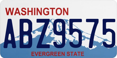 WA license plate ABZ9575