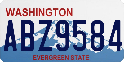 WA license plate ABZ9584