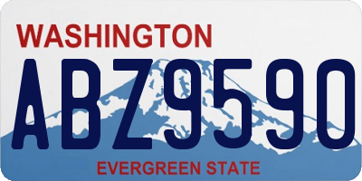 WA license plate ABZ9590