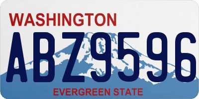 WA license plate ABZ9596