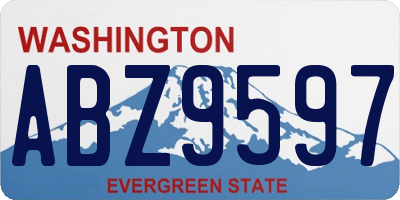 WA license plate ABZ9597