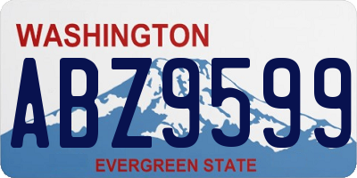 WA license plate ABZ9599