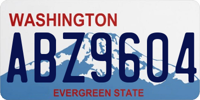 WA license plate ABZ9604