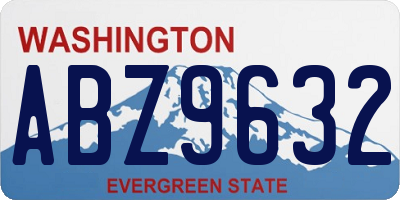 WA license plate ABZ9632