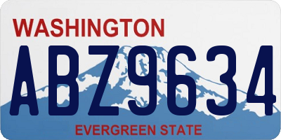 WA license plate ABZ9634
