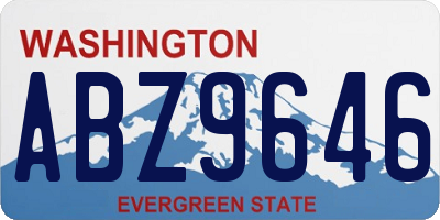 WA license plate ABZ9646