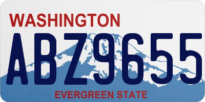 WA license plate ABZ9655