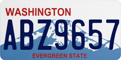 WA license plate ABZ9657