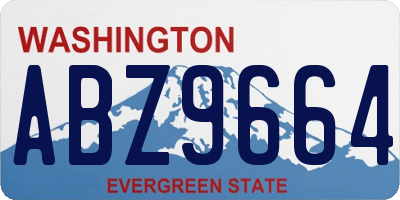 WA license plate ABZ9664