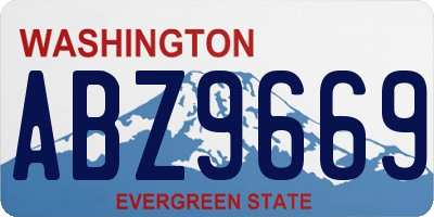 WA license plate ABZ9669