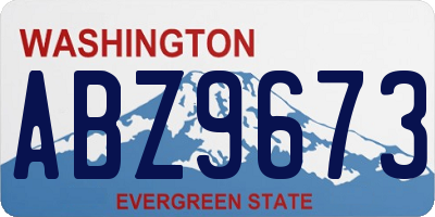 WA license plate ABZ9673