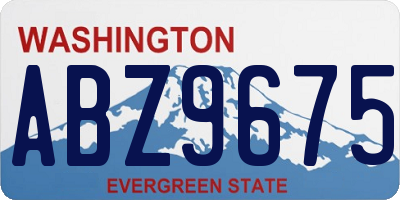 WA license plate ABZ9675