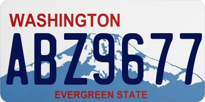 WA license plate ABZ9677
