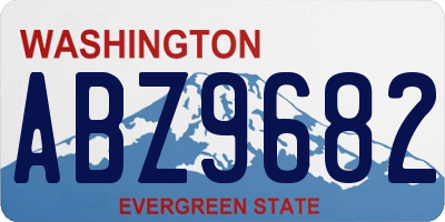WA license plate ABZ9682