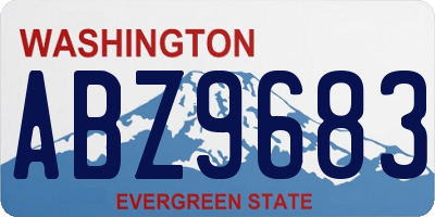 WA license plate ABZ9683