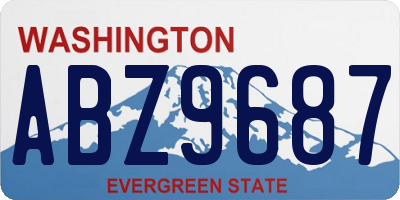 WA license plate ABZ9687