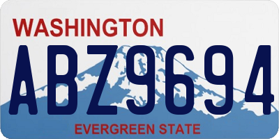 WA license plate ABZ9694