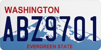 WA license plate ABZ9701